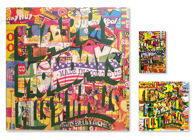 Vinyl, CD and Cassette covers for Pills n thrills and Bellyaches by Happy Mondays